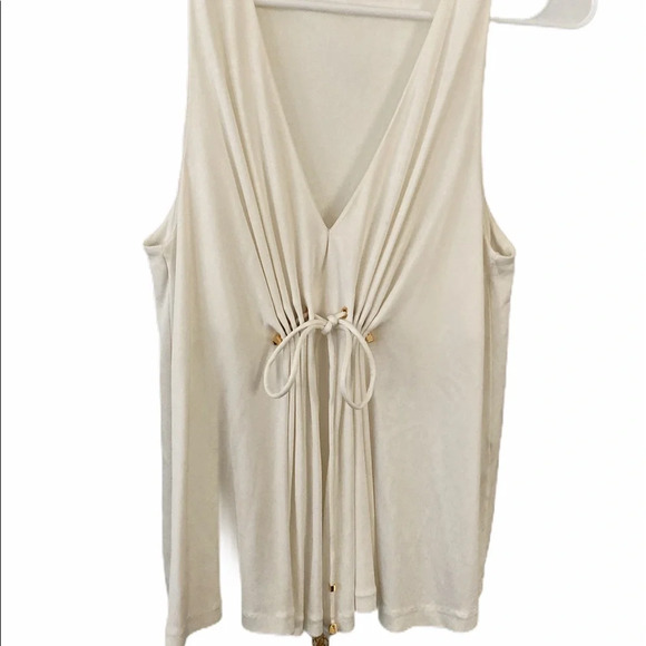 Roberto Cavalli Off White Sleeves Top Medium - Picture 2 of 11